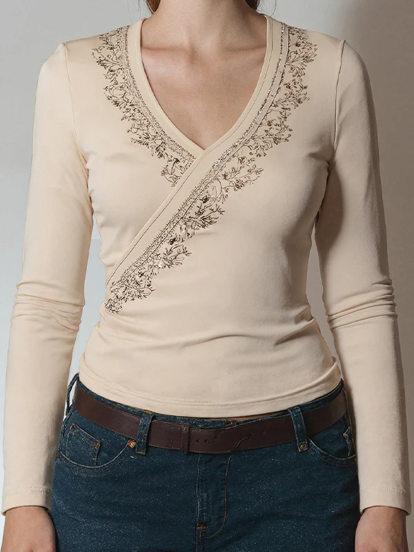 Retro Floral Print Long Sleeve - Image 2