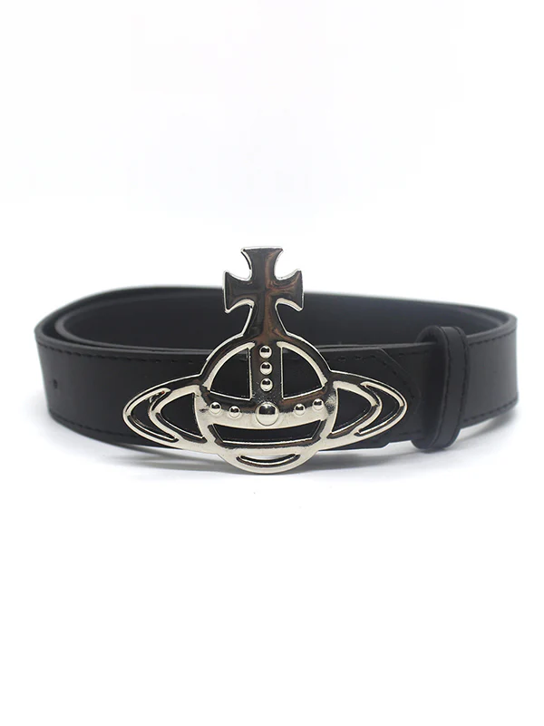Retro Hollow Out Saturn Buckle Belt - Image 4