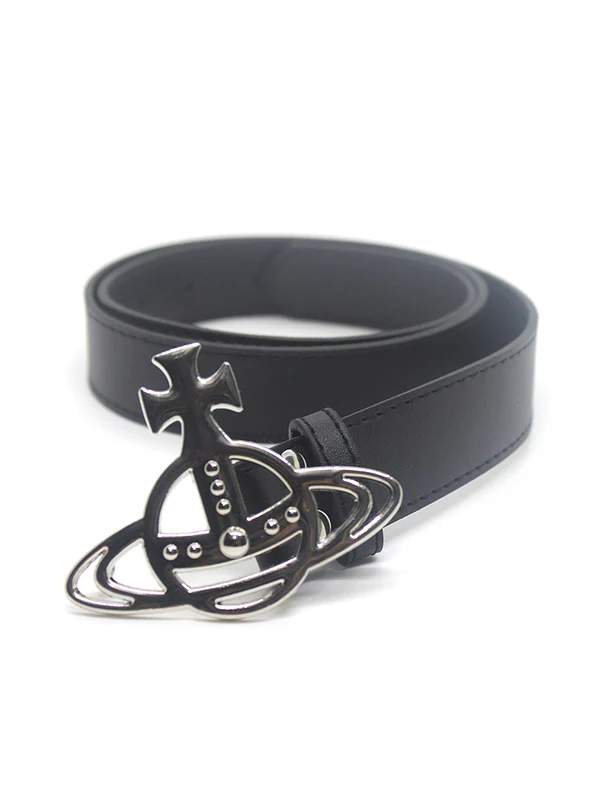 Retro Hollow Out Saturn Buckle Belt - Image 9