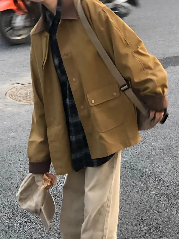 Retro-Inspired Fashion Patchwork Jacket - Image 2