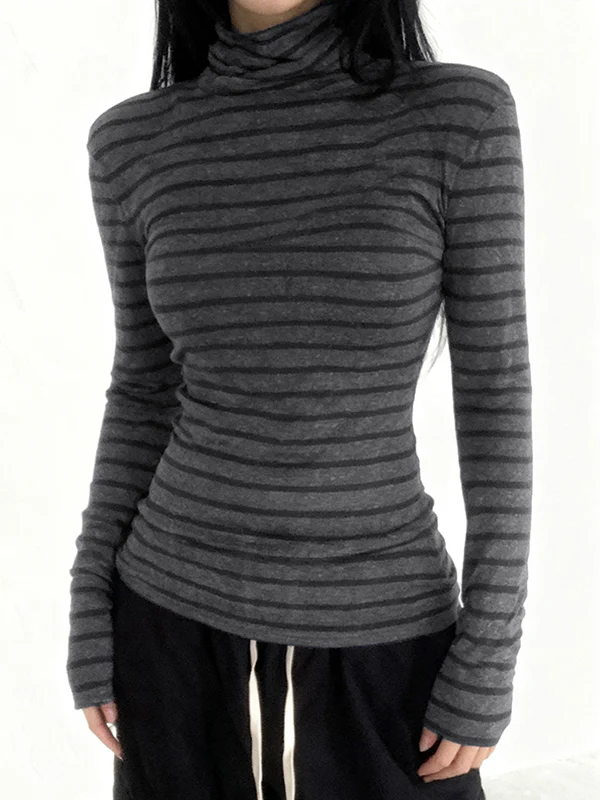 Retro-Inspired Laid-Back Stripes Long Sleeve - Image 5