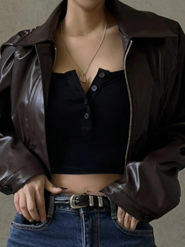 Retro-Inspired Lapel Jacket - Image 2