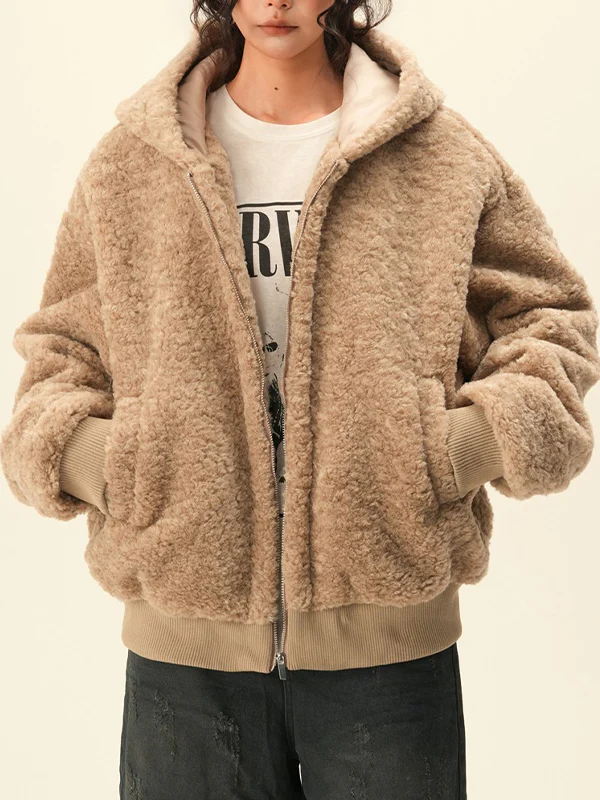 Retro Lamb Wool Jacket - Image 3