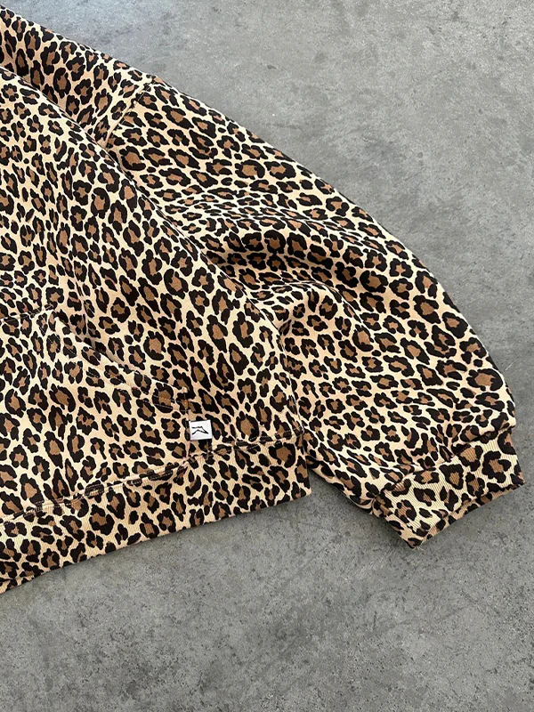 Retro Leopard Print Hoodie - Image 2