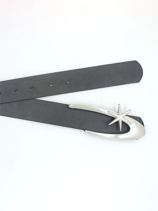 Retro Metal Logo Buckle Belt - Image 2
