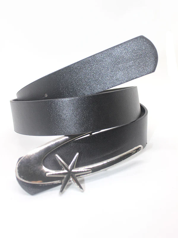 Retro Metal Logo Buckle Belt - Image 3