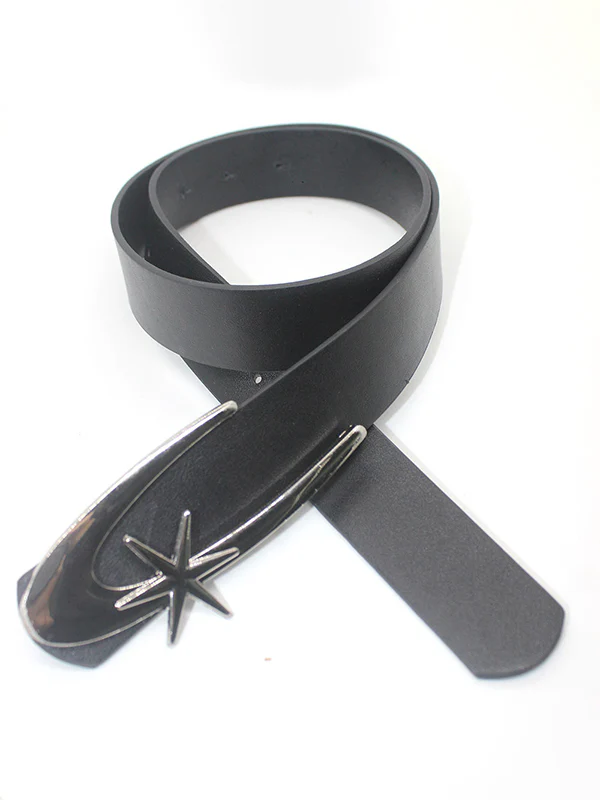 Retro Metal Logo Buckle Belt - Image 4