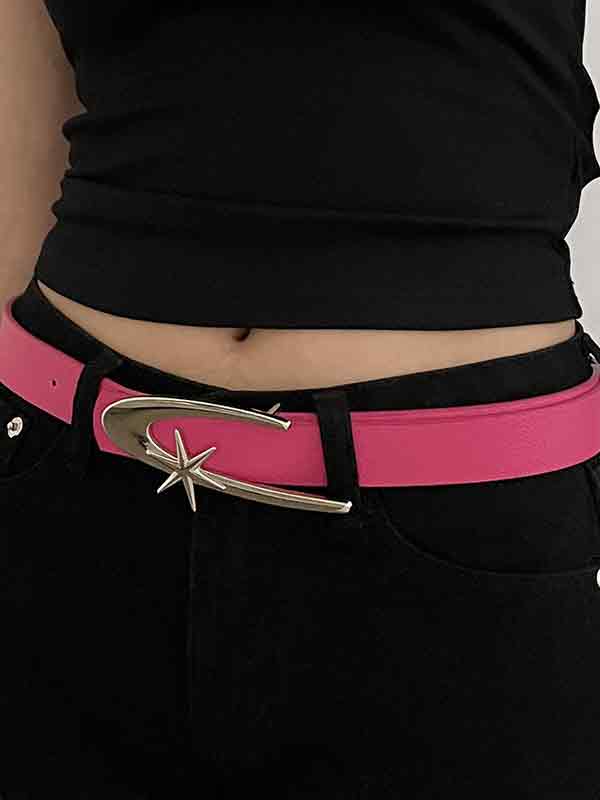 Retro Metal Logo Buckle Belt - Image 5