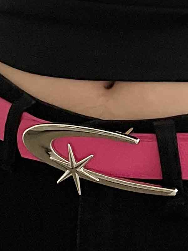 Retro Metal Logo Buckle Belt - Image 9