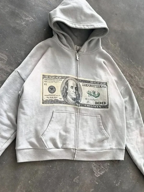 Retro Print Hoodie - Image 2
