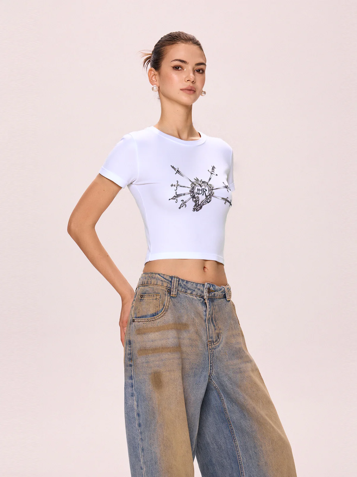 Retro Print Short Sleeve Tee - Image 4