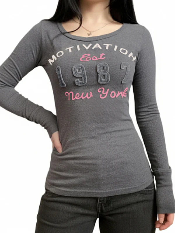 Retro-Printed Top Long Sleeve - Image 2