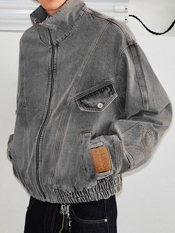 Retro Reverse Wash Denim Jacket - Image 4
