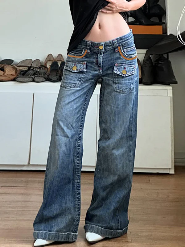 Retro Spice Girl Style Boyfriend Jeans - Image 3