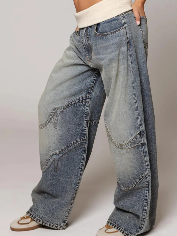 Retro Street Distressed Boyfriend Jeans - Image 2