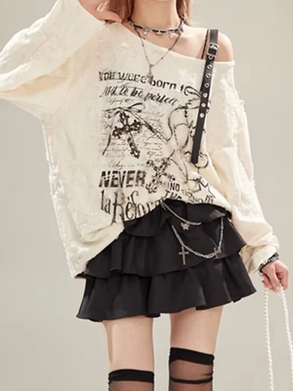 Retro Style Ripped Long Sleeve - Image 3