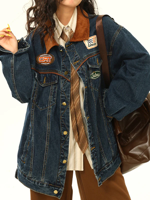 Retro Washed Denim Jacket - Image 2