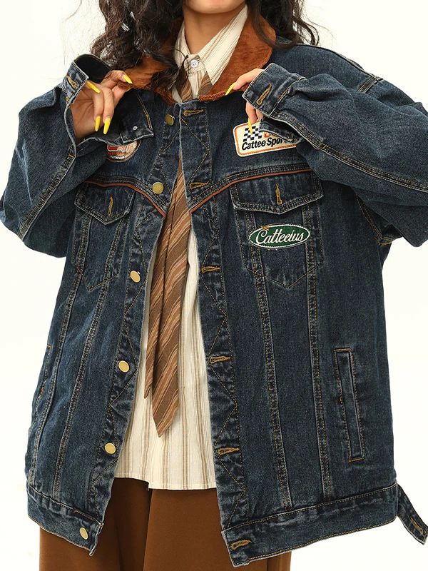 Retro Washed Denim Jacket - Image 3
