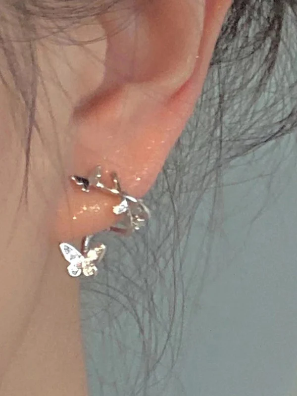 Rhinestone Butterfly Ear Cuffs - Image 2