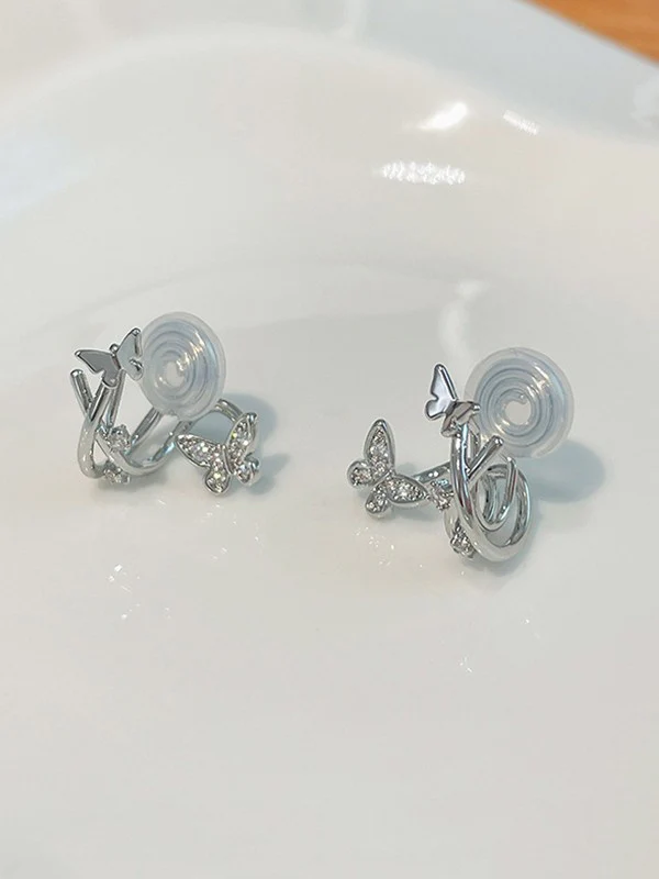 Rhinestone Butterfly Ear Cuffs - Image 4