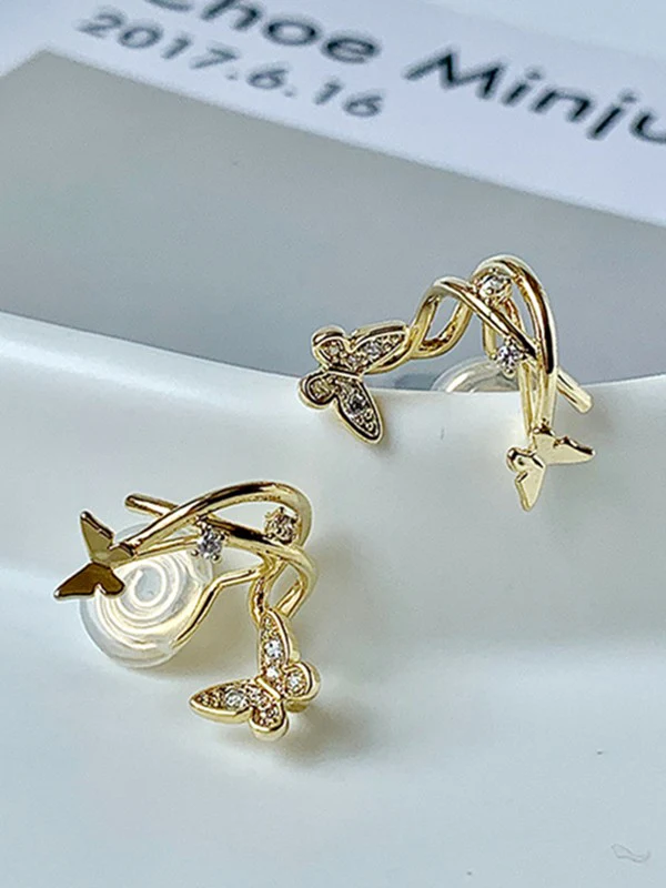 Rhinestone Butterfly Ear Cuffs - Image 5