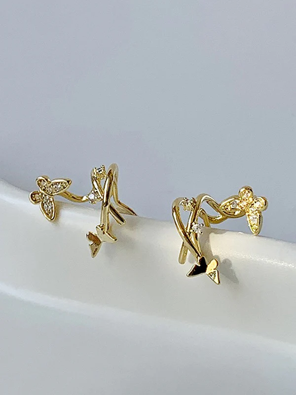 Rhinestone Butterfly Ear Cuffs - Image 7