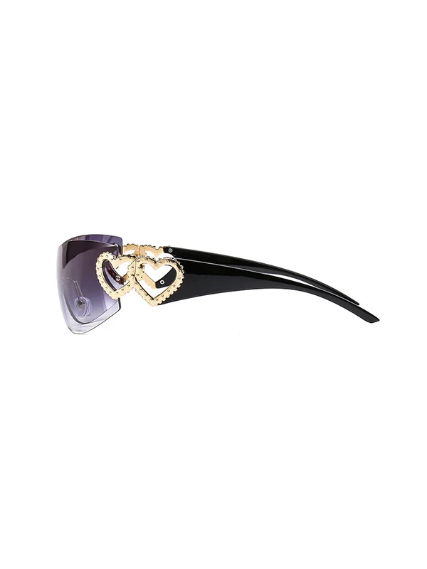 Rimless Wrap Around Y2K Sunglasses - Image 4