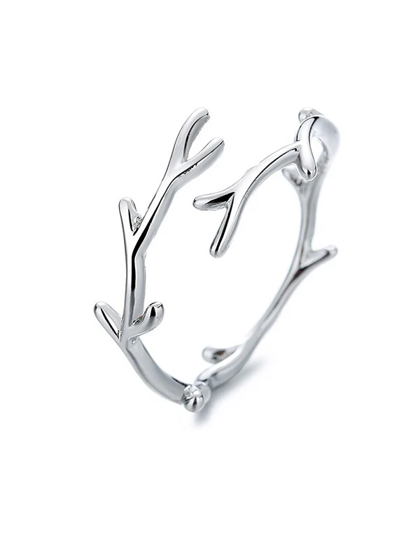 Silver Antlers Cuff Ring - Image 2