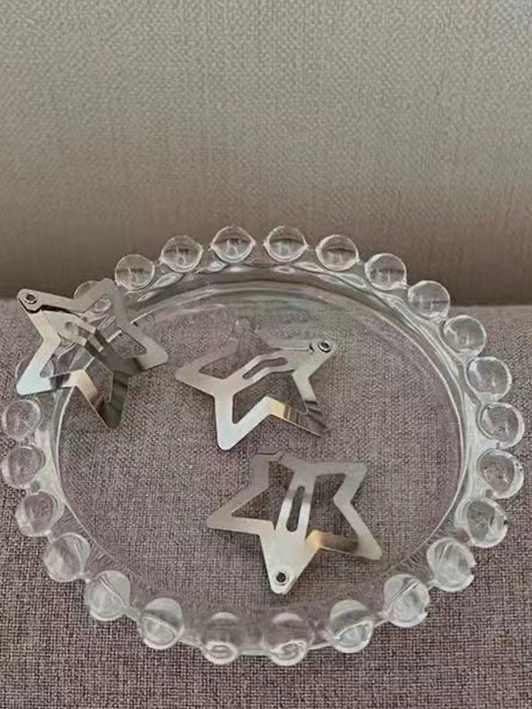 Silver Hollow Out Star Hair Clip - Image 3