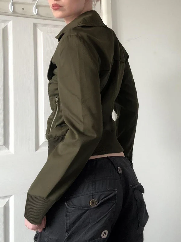 Single-Button Workwear Style Jacket - Image 2