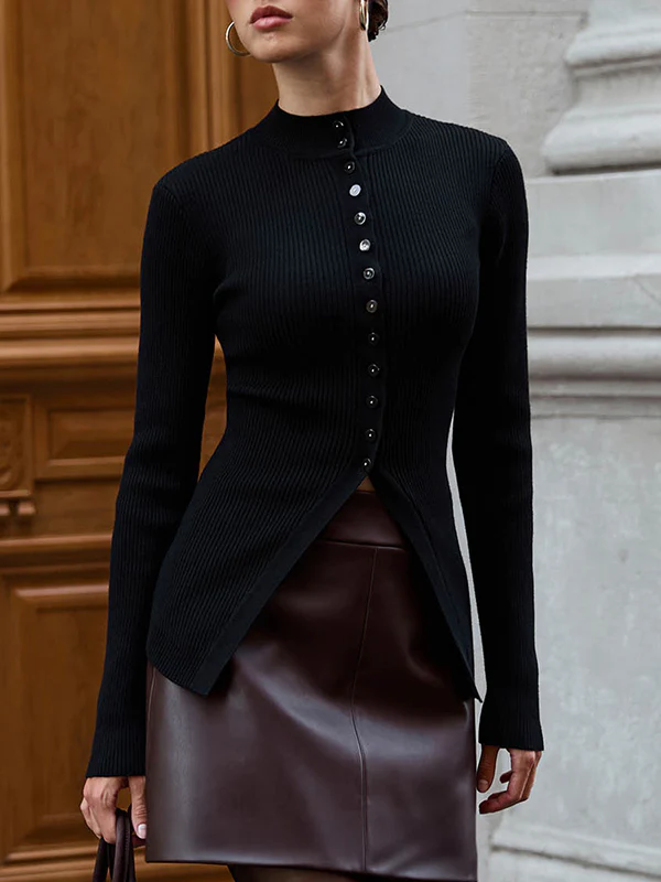 Single-Row Threaded Fastener Cardigan - Image 8