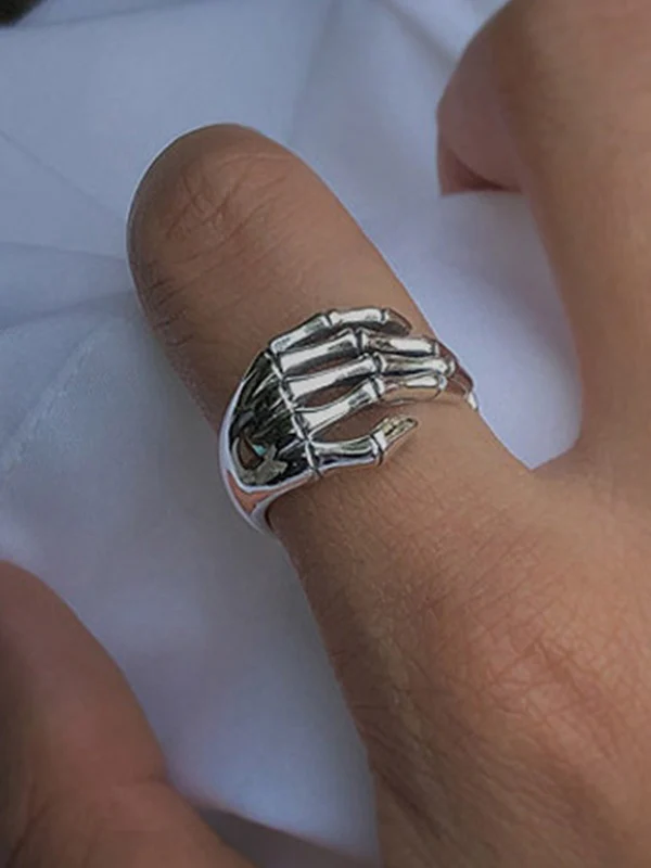 Skeleton Hand Design Cuff Ring - Image 5