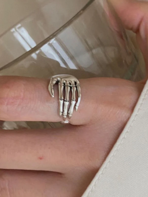 Skeleton Hand Design Cuff Ring - Image 7
