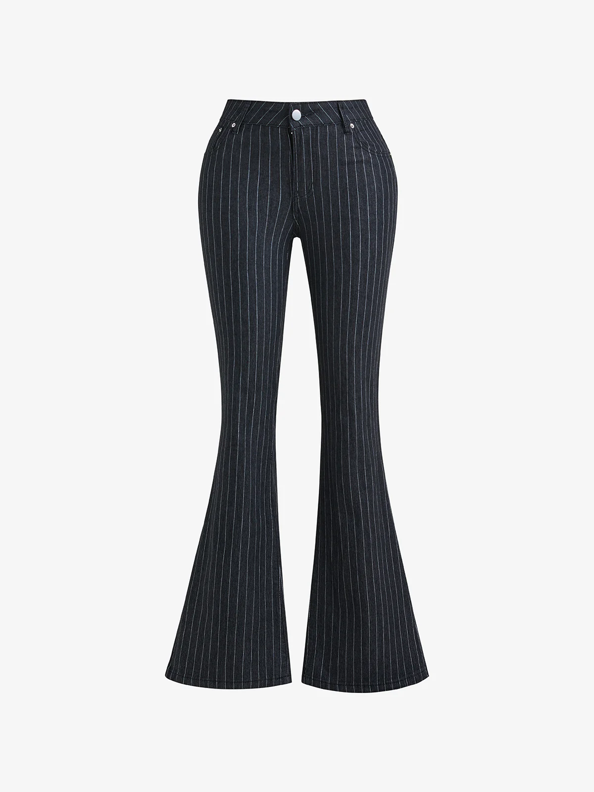 Slim Fit Stripe Flare Jeans