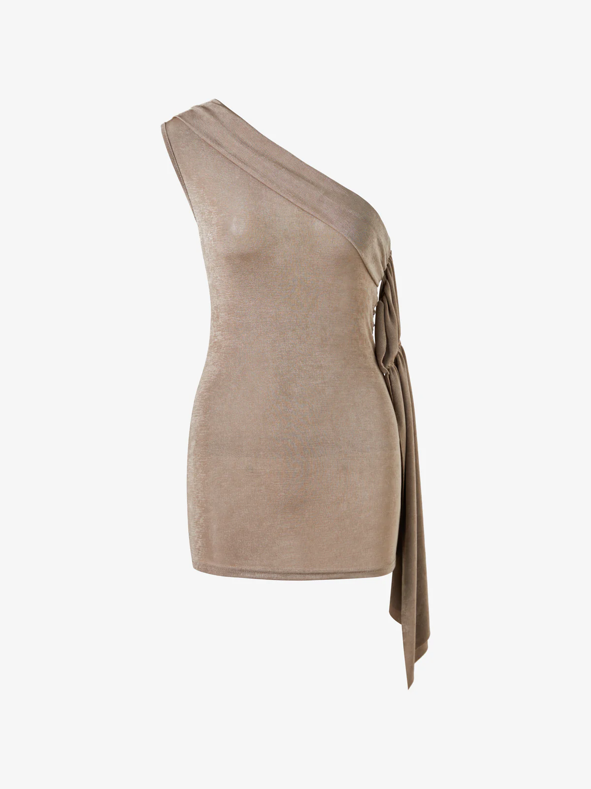Slim Strapless One Shoulder Bandeau Top - Image 4