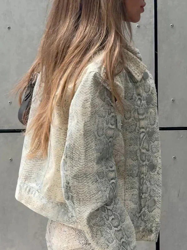 Snake Pattern Basics Jacket - Image 3