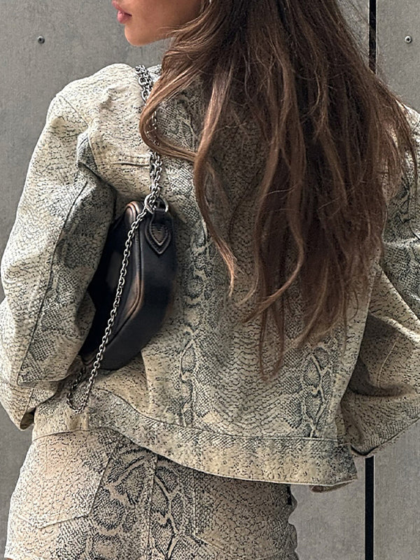 Snake Pattern Basics Jacket - Image 4