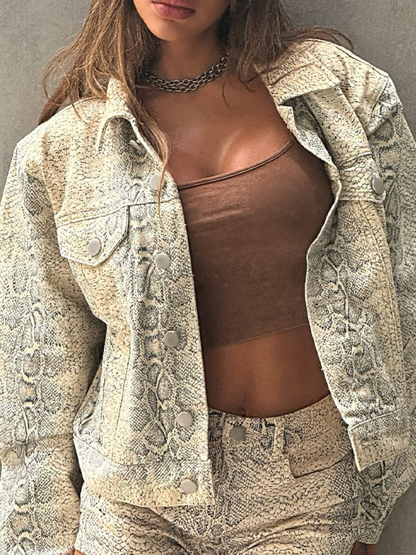Snake Pattern Basics Jacket - Image 5