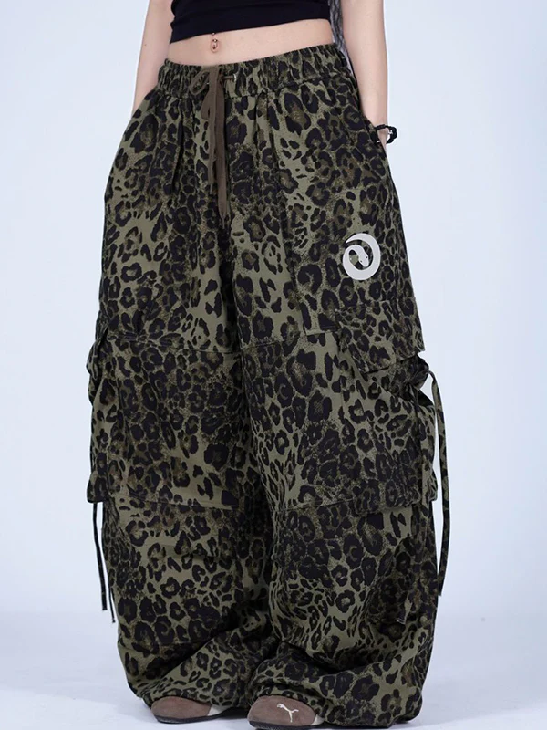 Snake Print Handsome Wide Leg Pants - Image 5