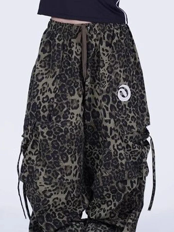 Snake Print Handsome Wide Leg Pants - Image 8