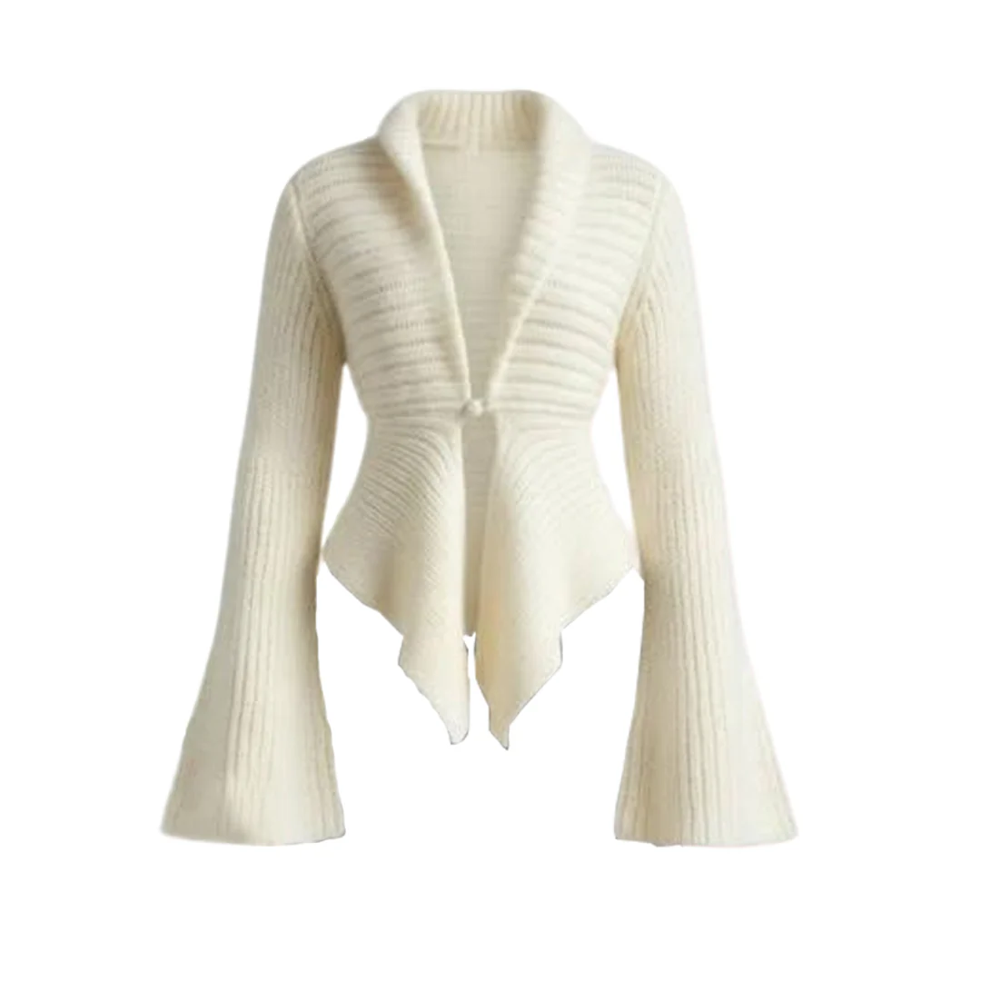 Solid-Color Button Cardigan - Image 6