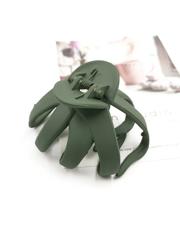 Solid Color Frosted Hair Claw Clip - Image 7