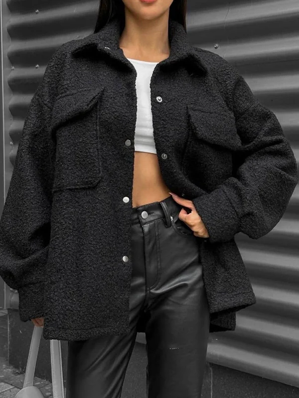 Solid-Coloured Casual Wear Jacket - Image 5