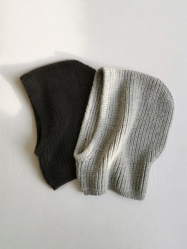 Solid Integrated Ear Protection Pullover Knitted Hat - Image 5