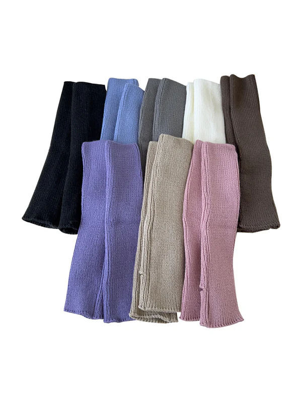 Solid Ribbed Cutout Leg Warmer - Image 14