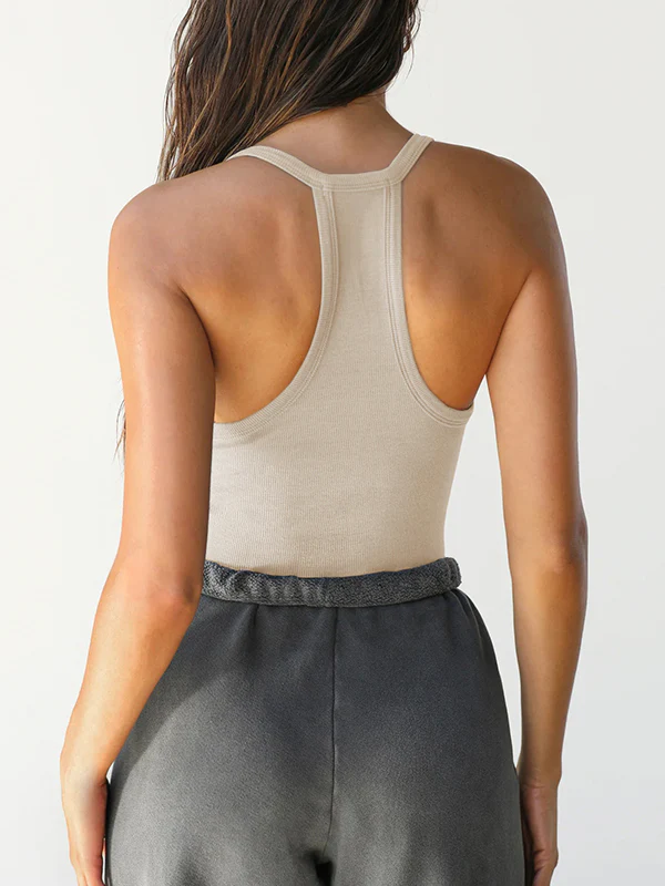 Solid V Neck Slim Knit Cami Top - Image 10