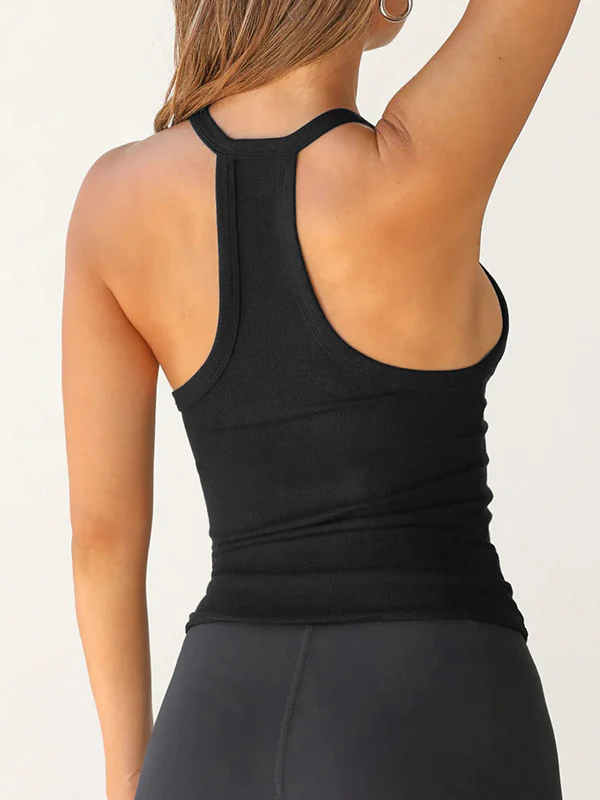 Solid V Neck Slim Knit Cami Top - Image 29