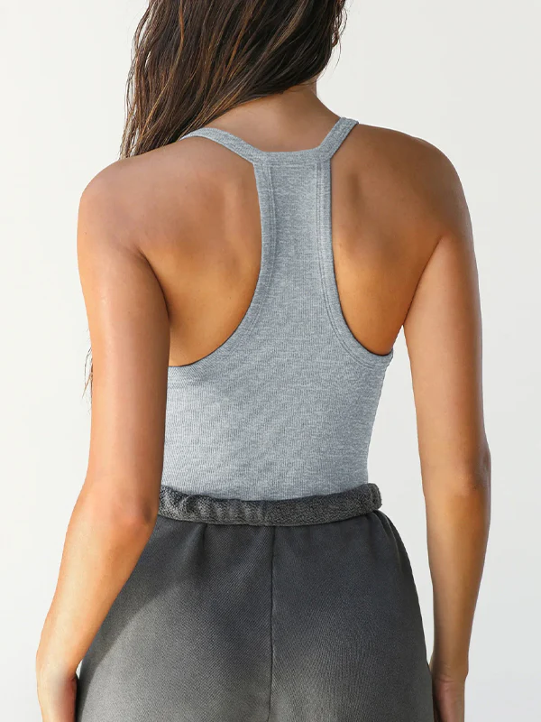 Solid V Neck Slim Knit Cami Top - Image 33