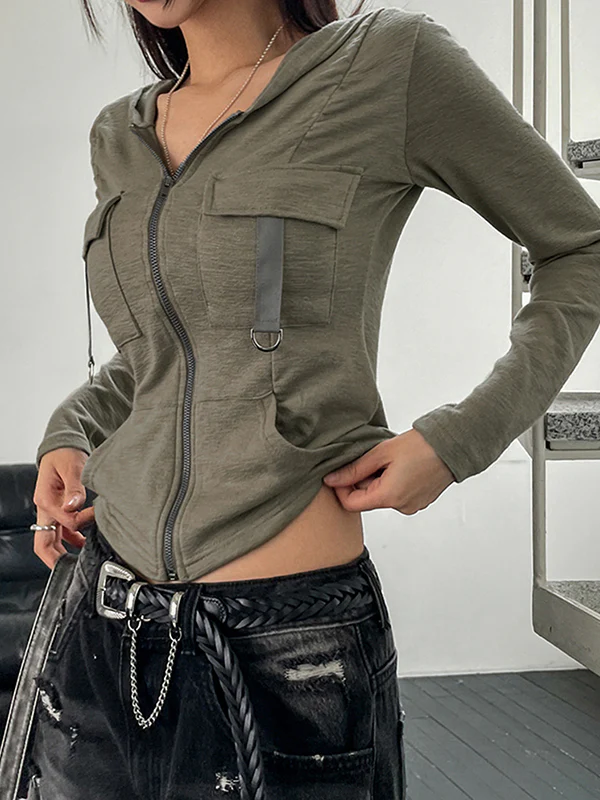 Spicy Design Aesthetic In Solid Colours Jacket - Image 2