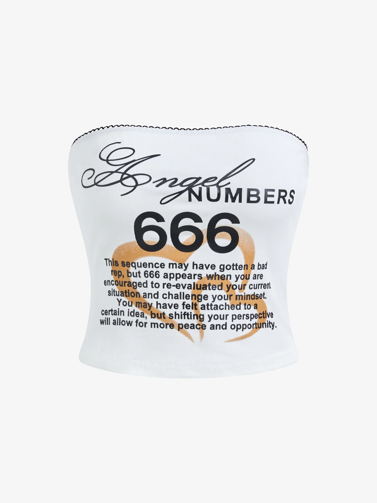 Spicy Girl Y2K Street Fashion Printed Cropped Bandeau Top